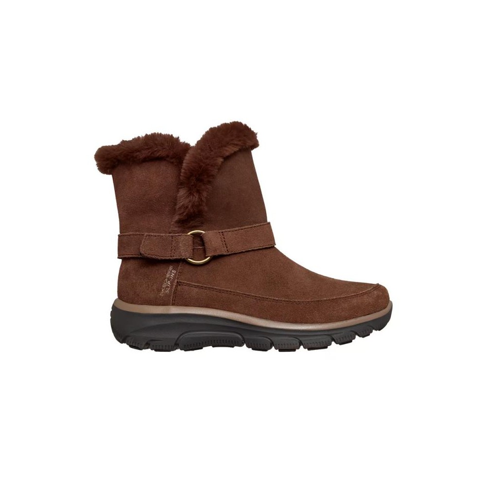 Botas Planas Mujer Skechers Easy Going - Dreamers Luxe Vis Marron