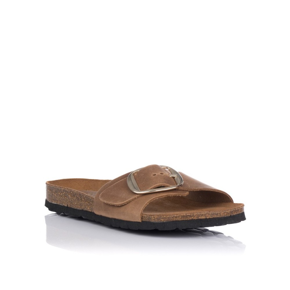 Sandalias Planas Inter-bios 7220 Mujer Beig