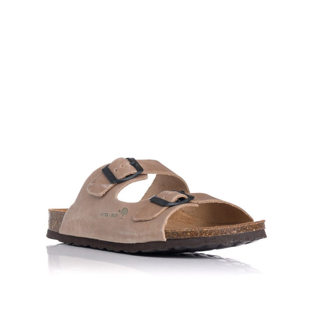 Sandalias Planas Inter-bios 7206 Mujer Beig