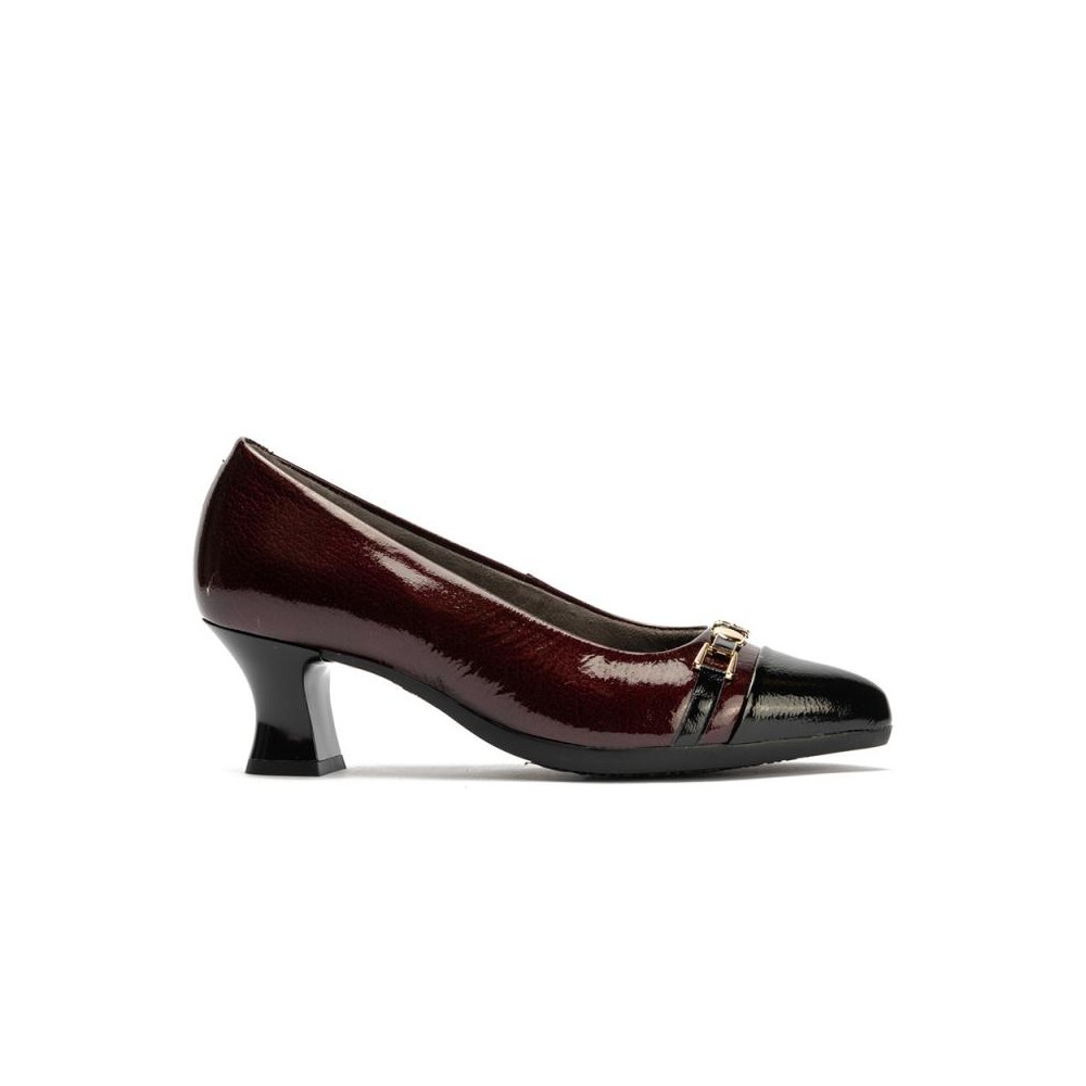 Merceditas Mujer Pitillos 11683 Negro-Burdeos