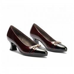 Merceditas Mujer Pitillos 11683 Negro-Burdeos