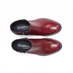 Botines de Tacón Mujer Dorking D9347 Burdeos