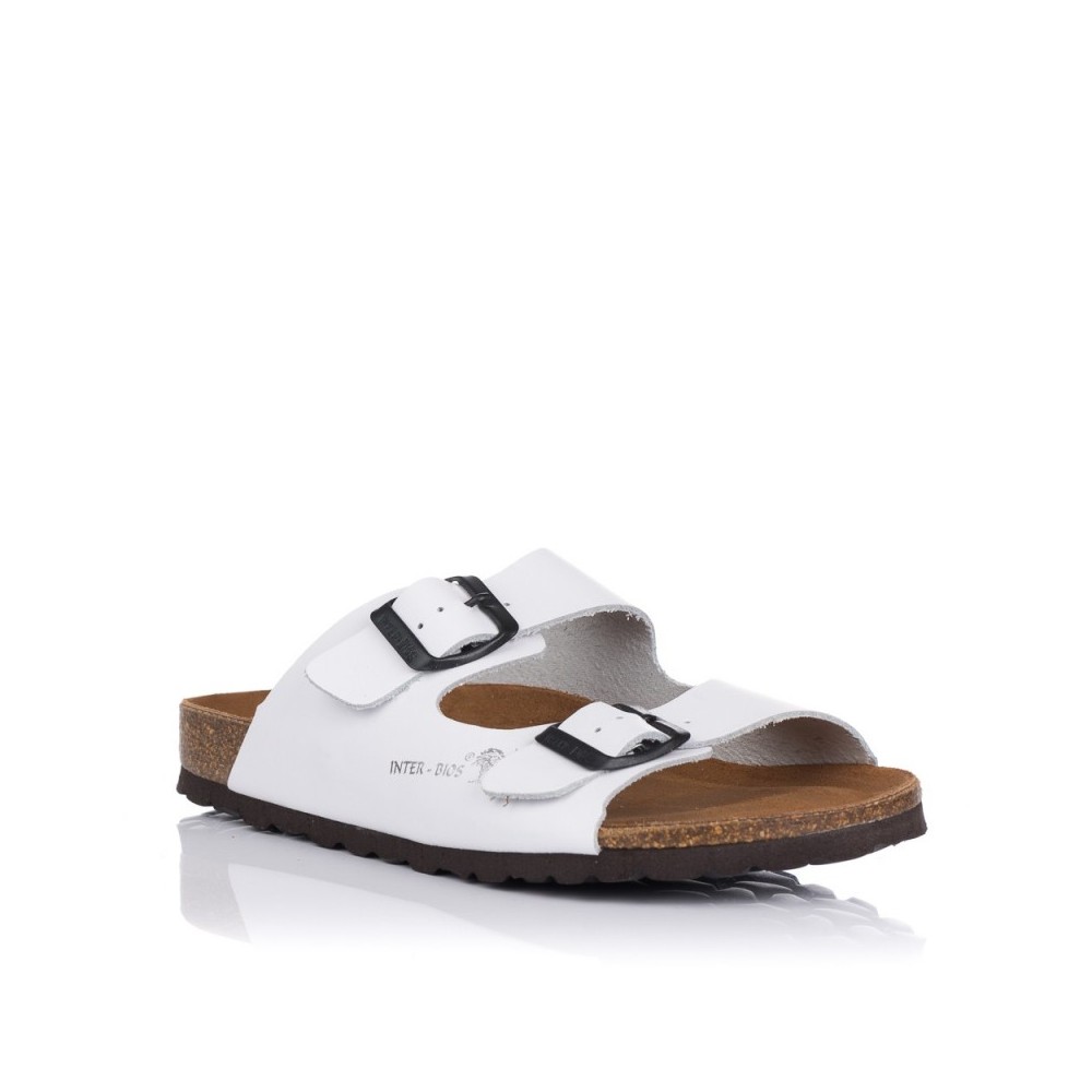 Sandalias Planas Inter-bios 7206 Mujer Blanco