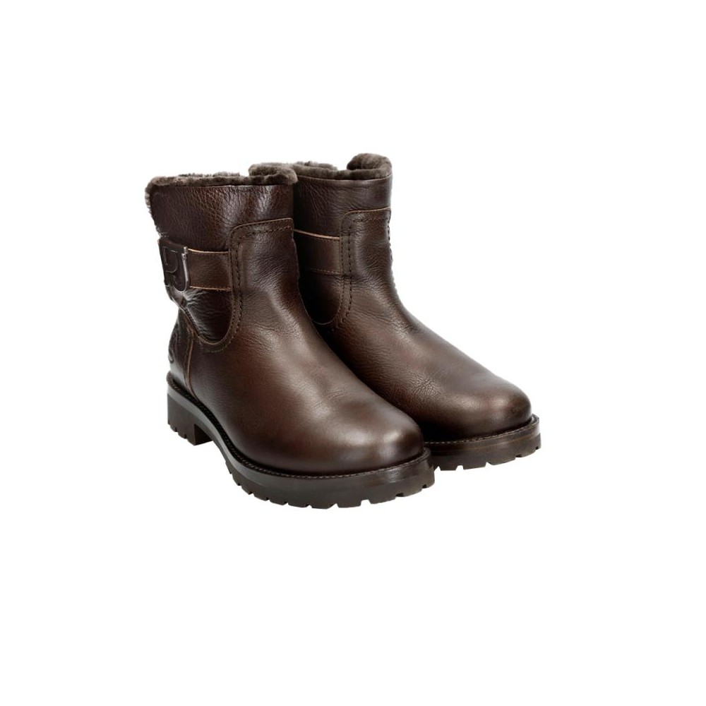 Botines Planos Mujer Panama Jack Javea Marron