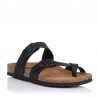 Sandalias Planas Inter-bios 7212 Mujer Negro