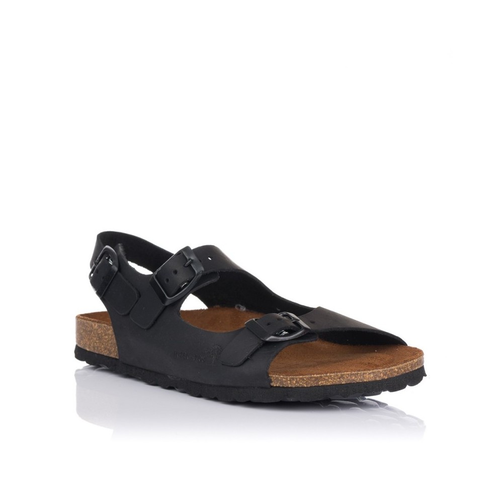 Sandalias Planas Inter-bios 7112 Mujer Negro