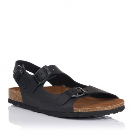 Sandalias Planas Inter-bios 7112 Mujer Negro