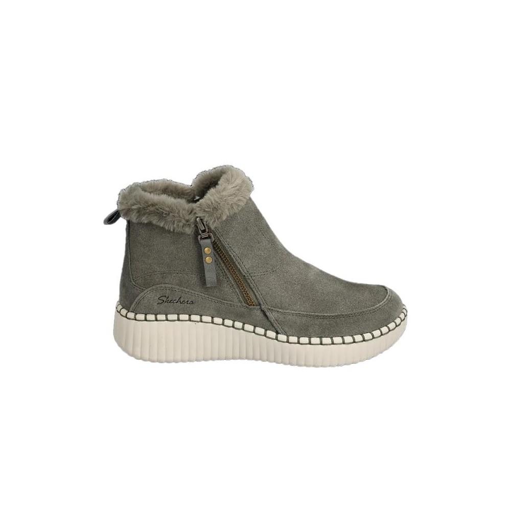 Botines Planos Mujer Skechers Wilshire Blvd - Fresh Zip Verde