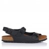 Sandalias Planas Inter-bios 7112 Mujer Negro