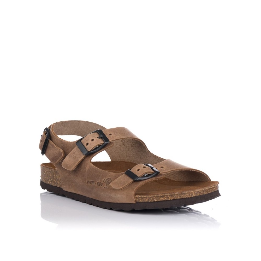 Sandalias Planas Inter-bios 7112 Mujer Beig
