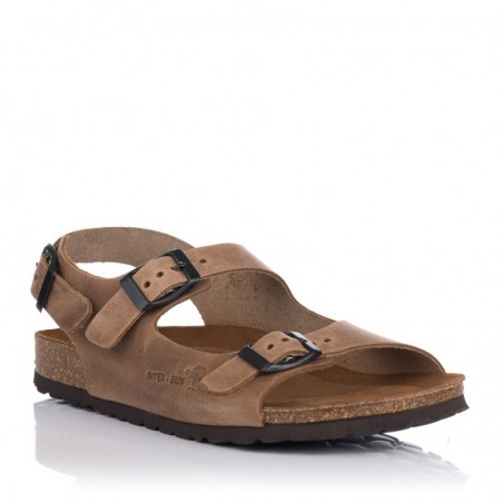 Sandalias Planas Inter-bios 7112 Mujer Beig
