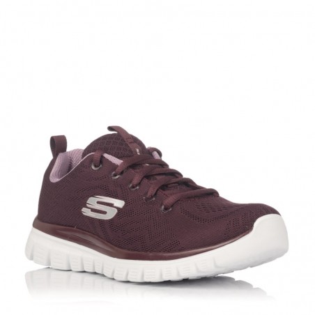Sneakers Skechers 12615 Mujer Burdeos