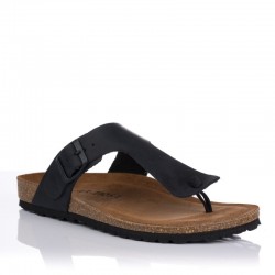 Sandalias Planas Inter-bios 9510 Hombre Negro