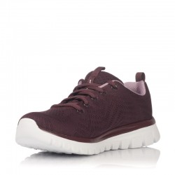 Sneakers Skechers 12615 Mujer Burdeos