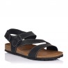 Sandalias Planas Inter-bios 9557 Hombre Negro