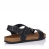 Sandalias Planas Inter-bios 9557 Hombre Negro
