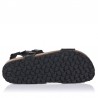 Sandalias Planas Inter-bios 9557 Hombre Negro