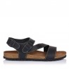 Sandalias Planas Inter-bios 9557 Hombre Negro