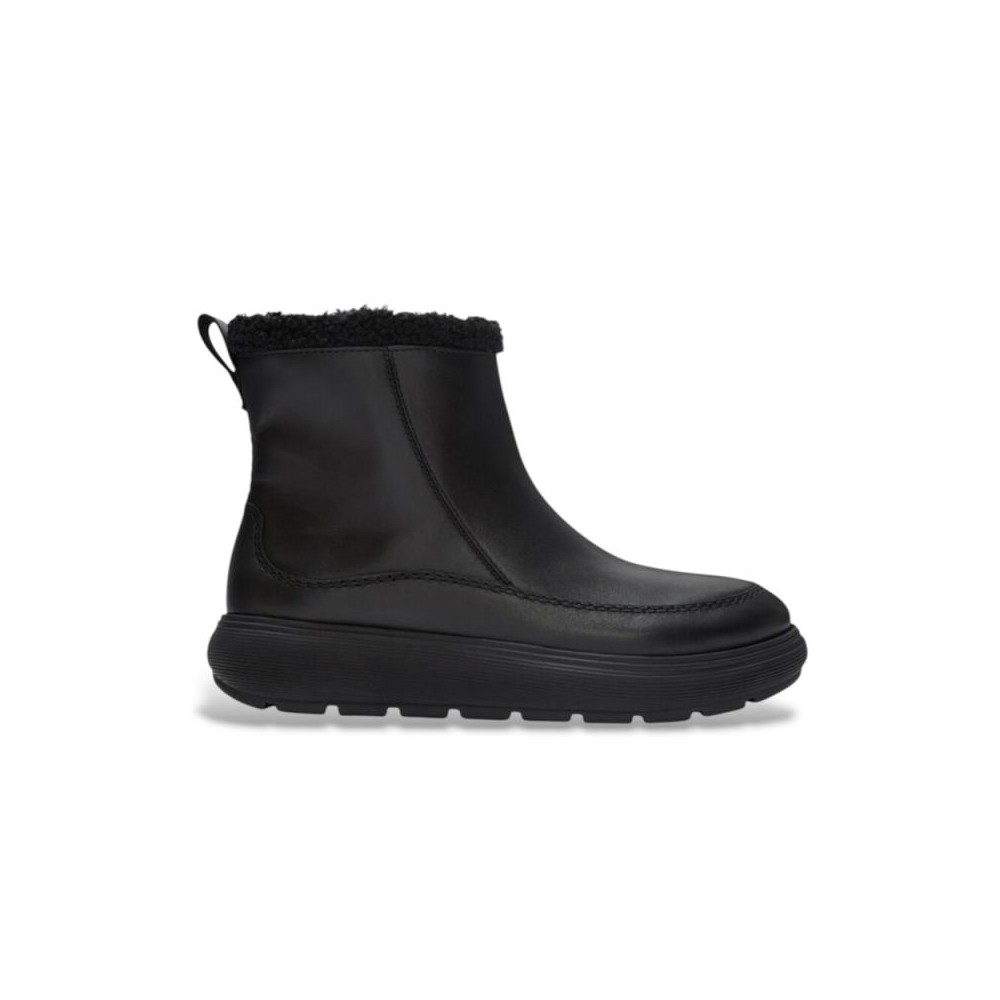 Botines Planos Mujer Fitflop W Iq-Comff Leather Negro