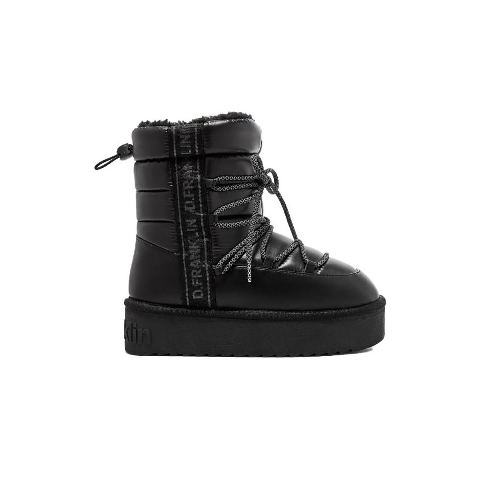 Botines Planos Mujer D.franklin Nordic V2 Bomb Brass Negro