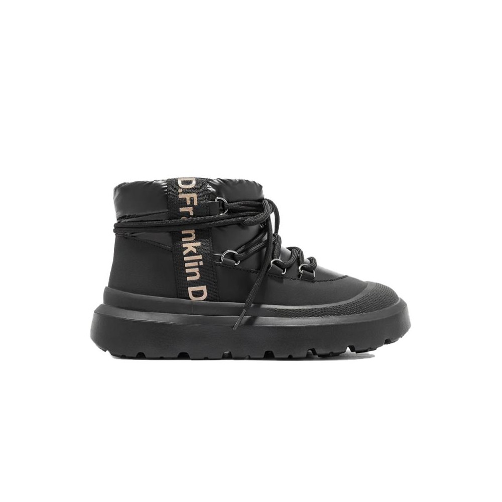 Botines Planos Mujer D.franklin Nordic Foam Bomb Taupe Negro