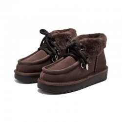 Botines Planos Mujer D.franklin Nordic Mid Fur Marron