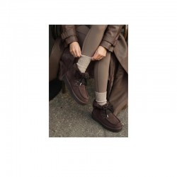Botines Planos Mujer D.franklin Nordic Mid Fur Marron