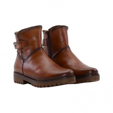 Botines Planos Mujer Zapp 23389 Cuero
