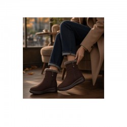 Botines Planos Mujer Mysoft 657 Marron