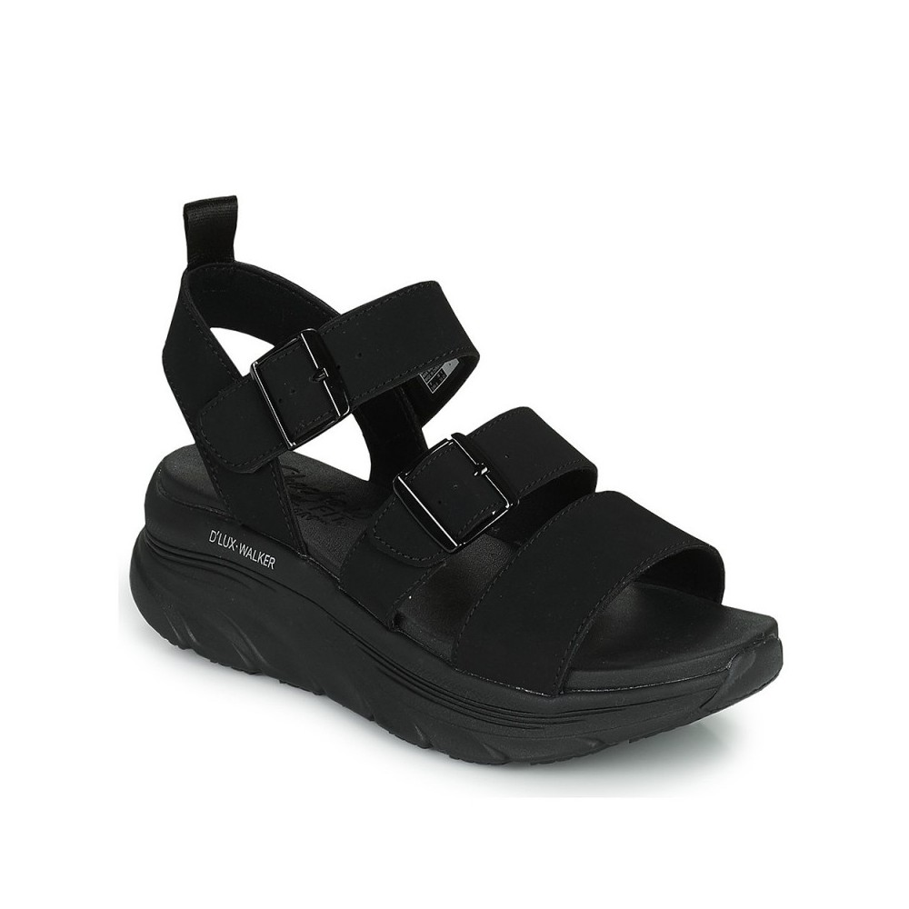 Sandalias Planas Skechers 119234 Mujer Negro