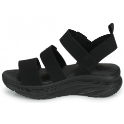Sandalias Planas Skechers 119234 Mujer Negro