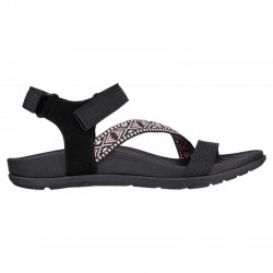 Sandalias Planas Skechers 163221 Mujer Negro