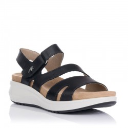 Sandalias Planas Fluchos F1478 Mujer Negro