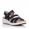 Sandalias Planas Fluchos F1478 Mujer Negro