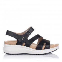Sandalias Planas Fluchos F1478 Mujer Negro
