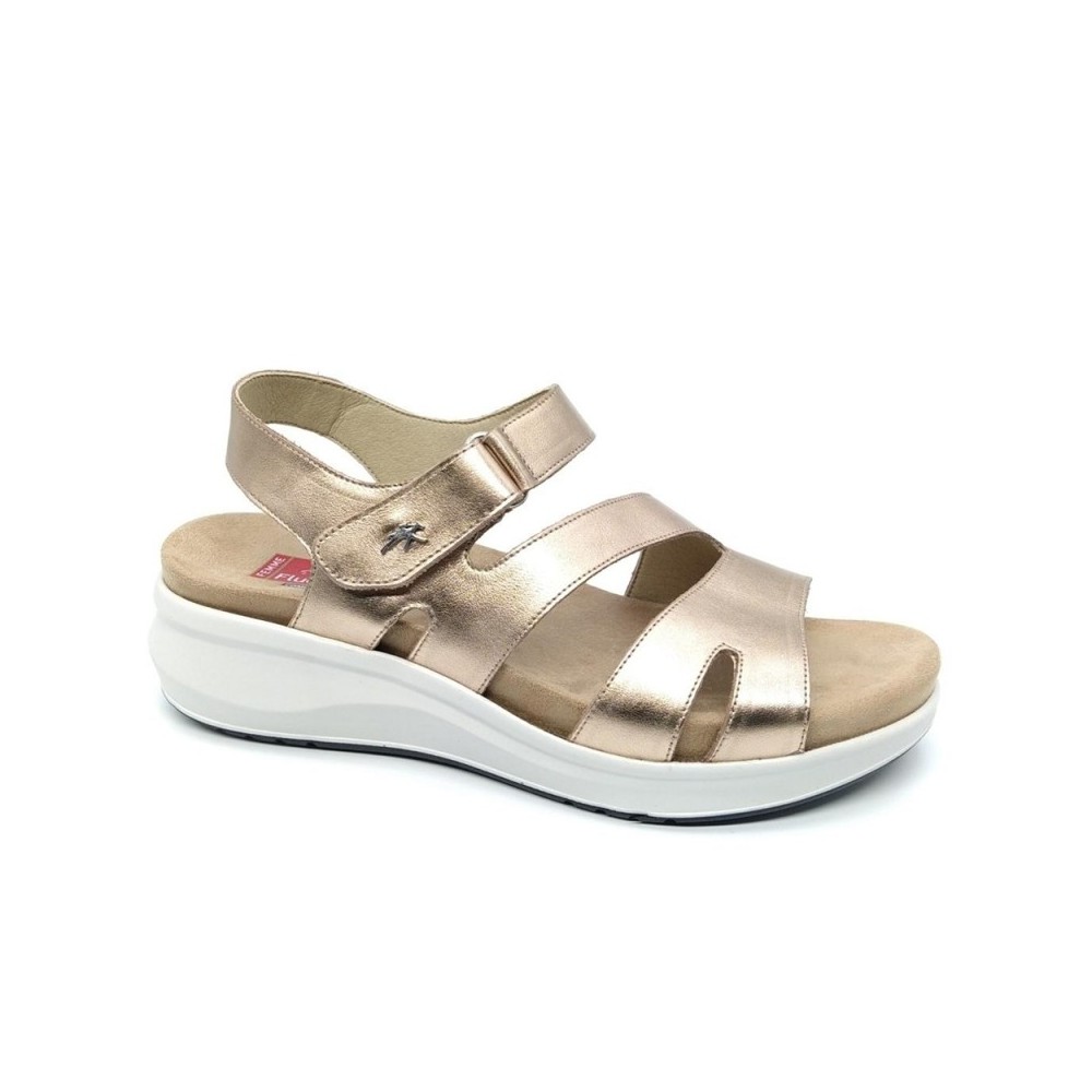 Sandalias Planas Fluchos F1478 Mujer Oro