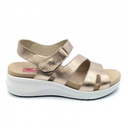 Sandalias Planas Fluchos F1478 Mujer Oro