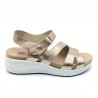 Sandalias Planas Fluchos F1478 Mujer Oro