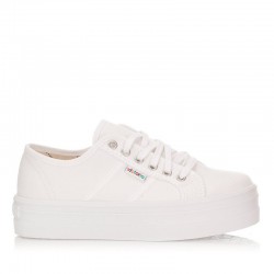 Zapatillas Lona Victoria Barcelona Lona Mujer Blanco