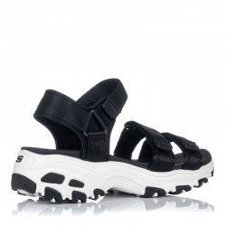 Sandalias Planas Skechers 31514 Mujer Negro