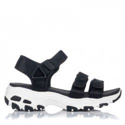 Sandalias Planas Skechers 31514 Mujer Negro