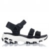 Sandalias Planas Skechers 31514 Mujer Negro
